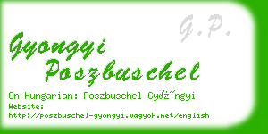 gyongyi poszbuschel business card